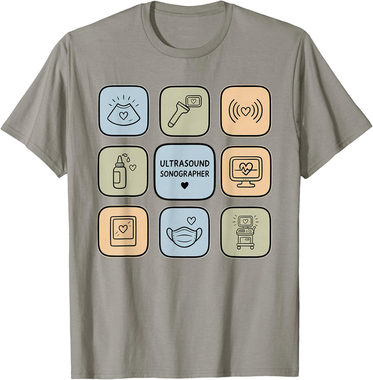 Ultrasound Sonographer Tech Diagnostic Medical T-Shirt - Slate Grey