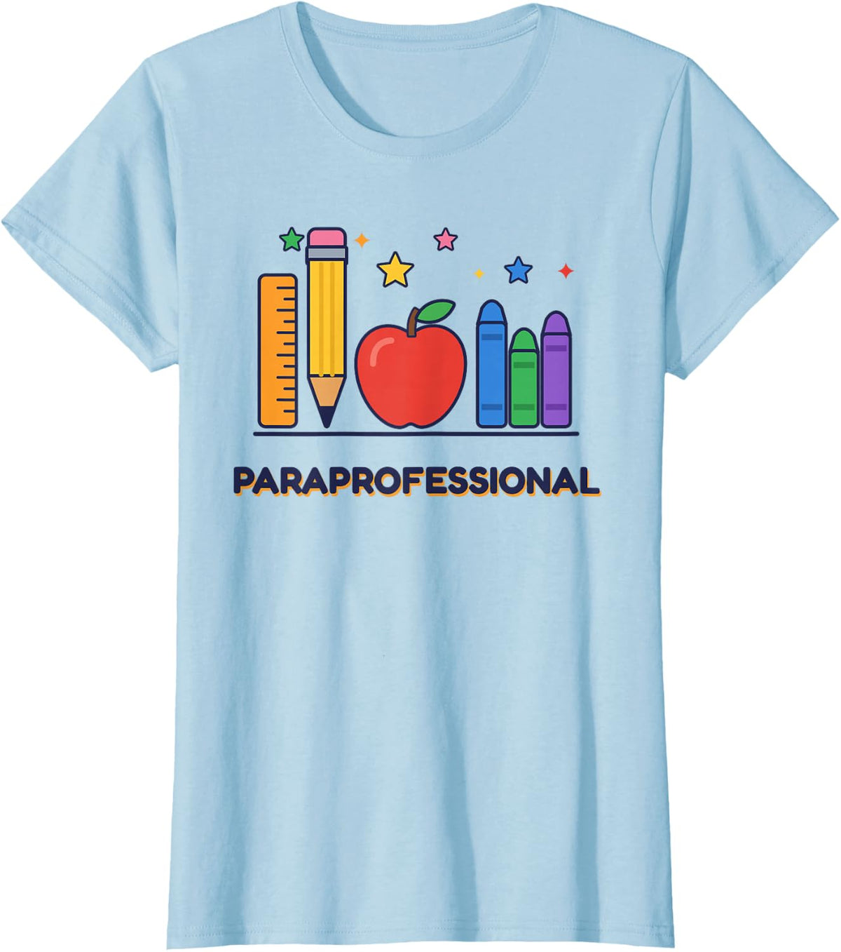 Paraprofessional Gifts Teacher Aide para Educator Women T-Shirt - Baby Blue