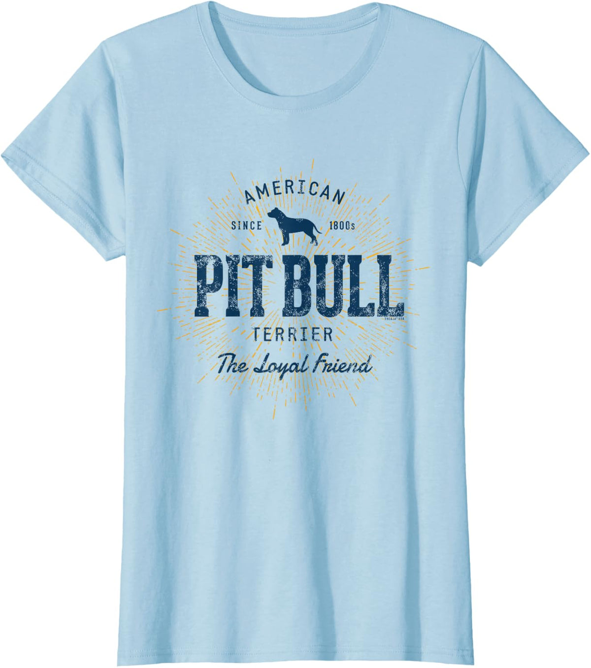 Pit Bull Vintage American Pit Bull Terrier T-Shirt - Baby Blue
