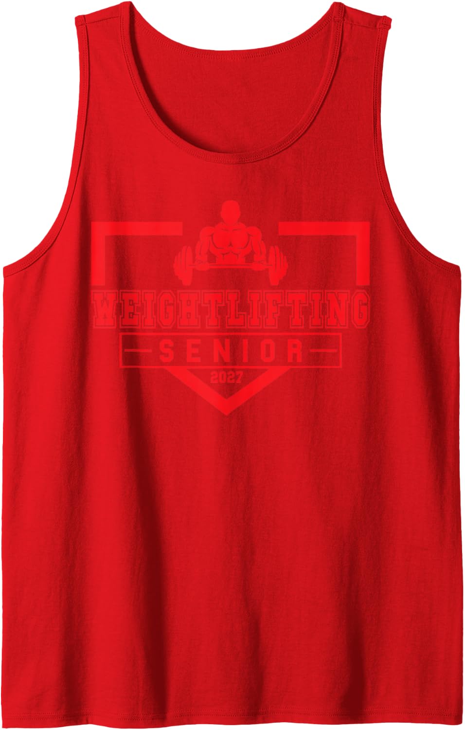 Weightlifting Senior Night Weightlifting 2027 Graduation 8 Tank Top - Red
