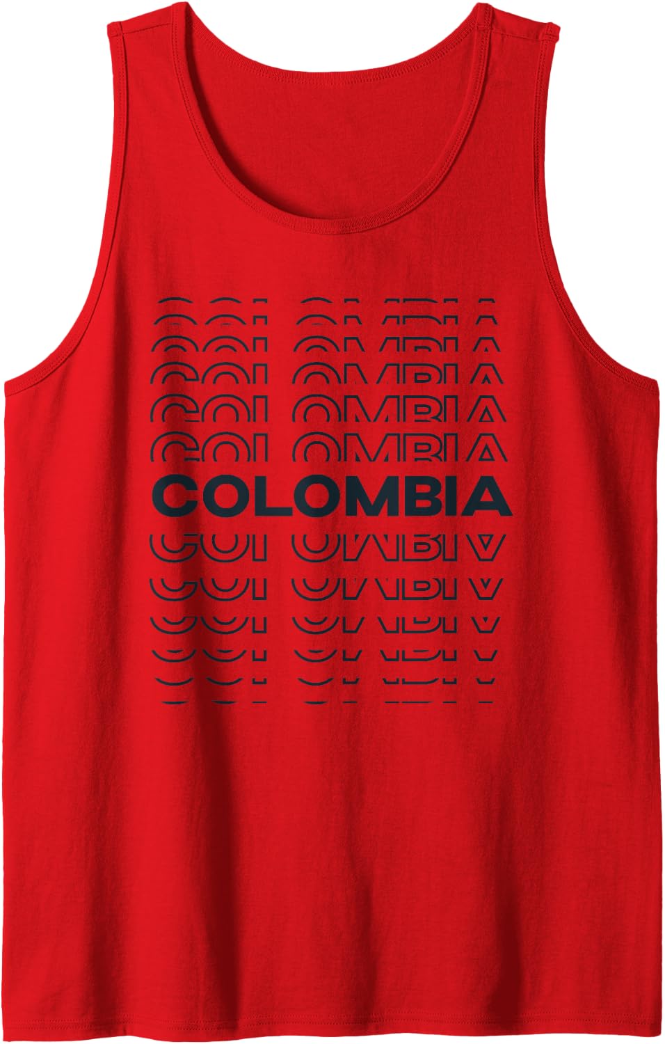 Minimalist Country - Modern Graphic Colombia Tank Top - Red
