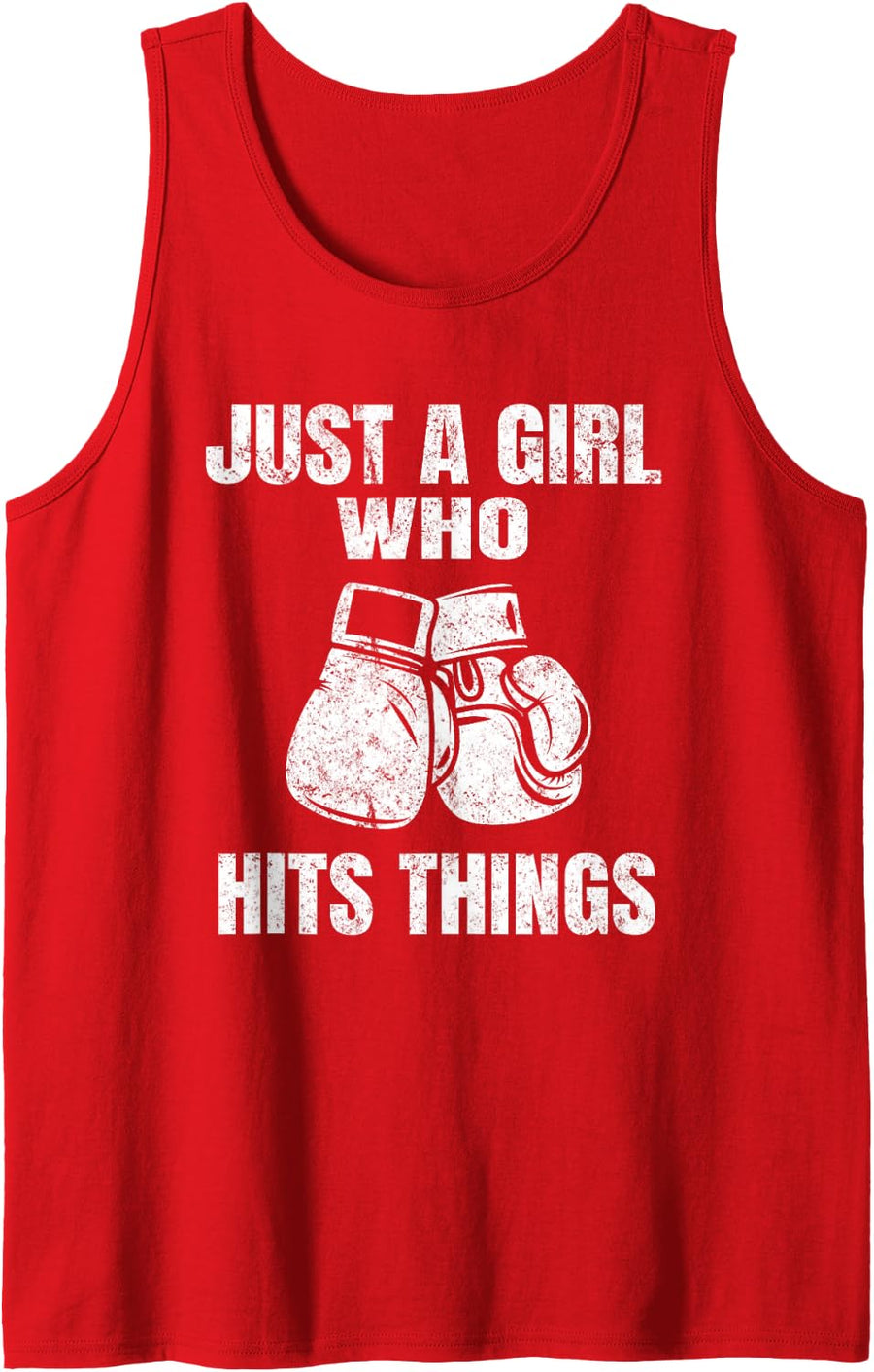 Female Boxing Humor Tank Top - Red