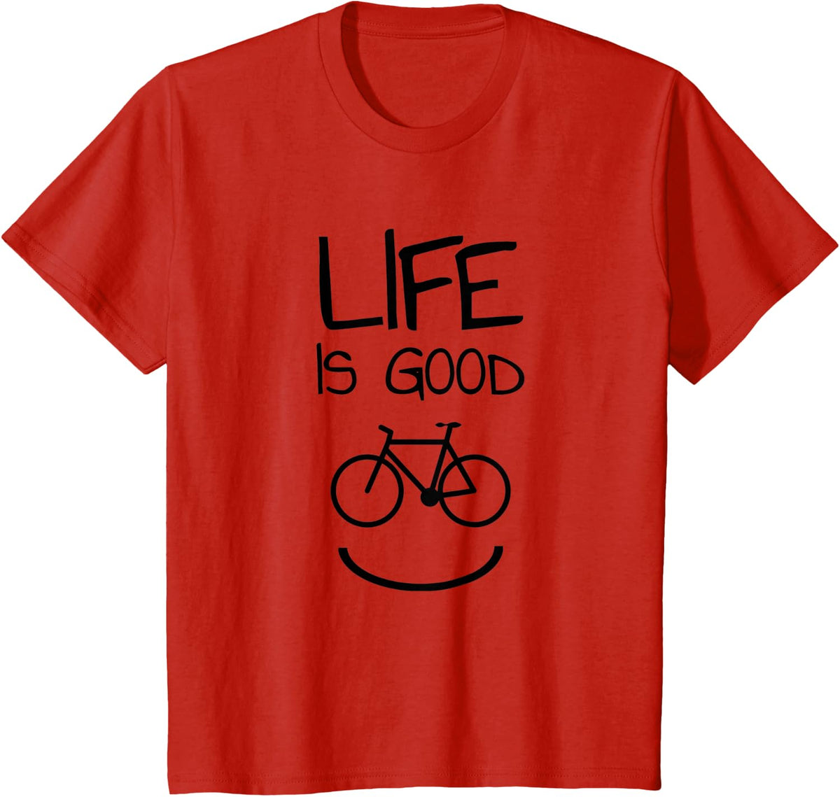 Life is Good Bicycle T-Shirt - Red