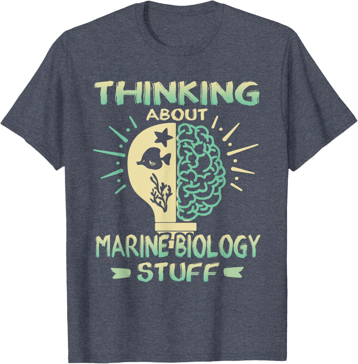 Thinking About Marine Biology Stuff T-Shirt - Heather Blue