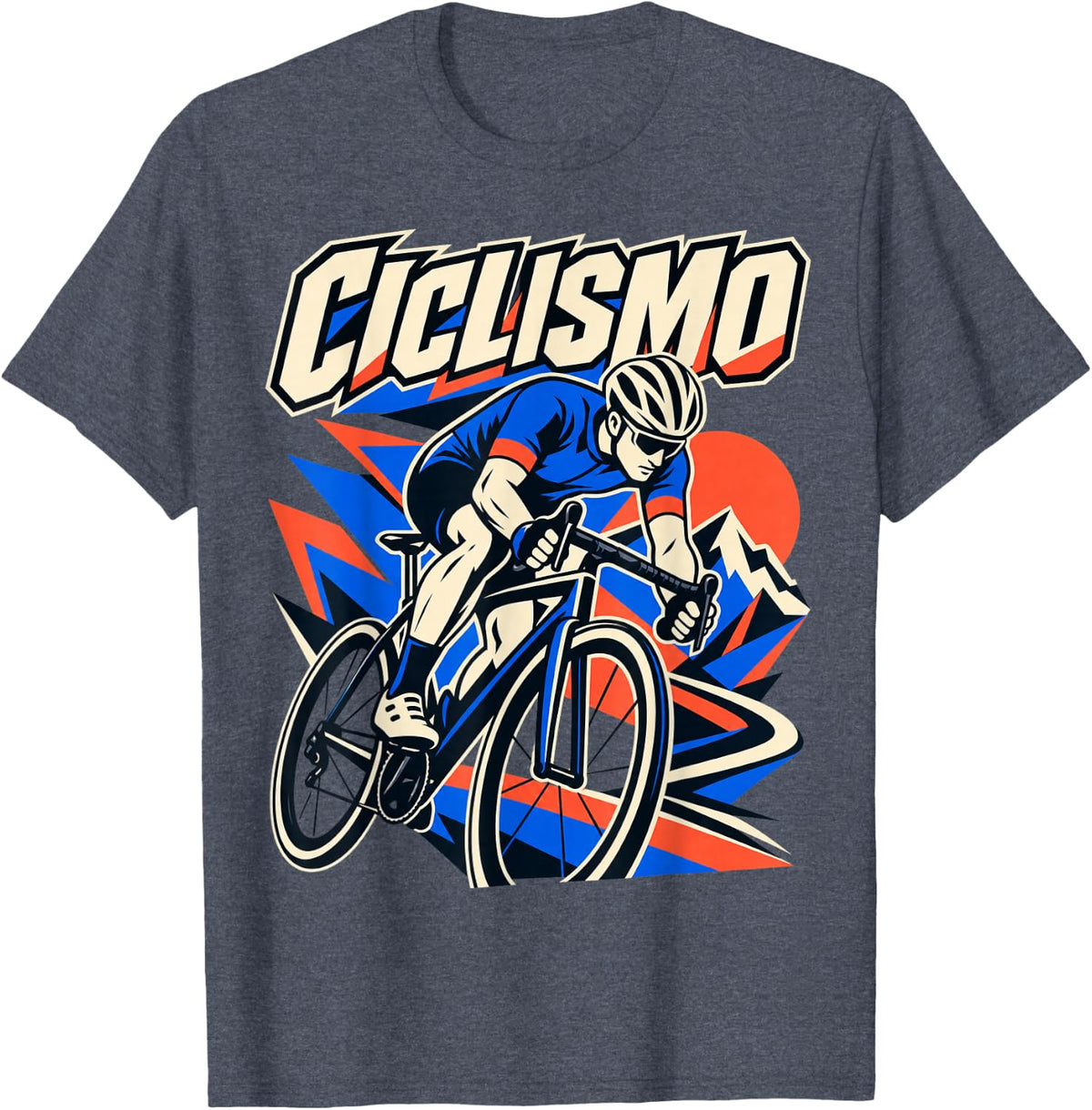 Portuguese Cycling Word Ciclismo T-Shirt - Heather Blue