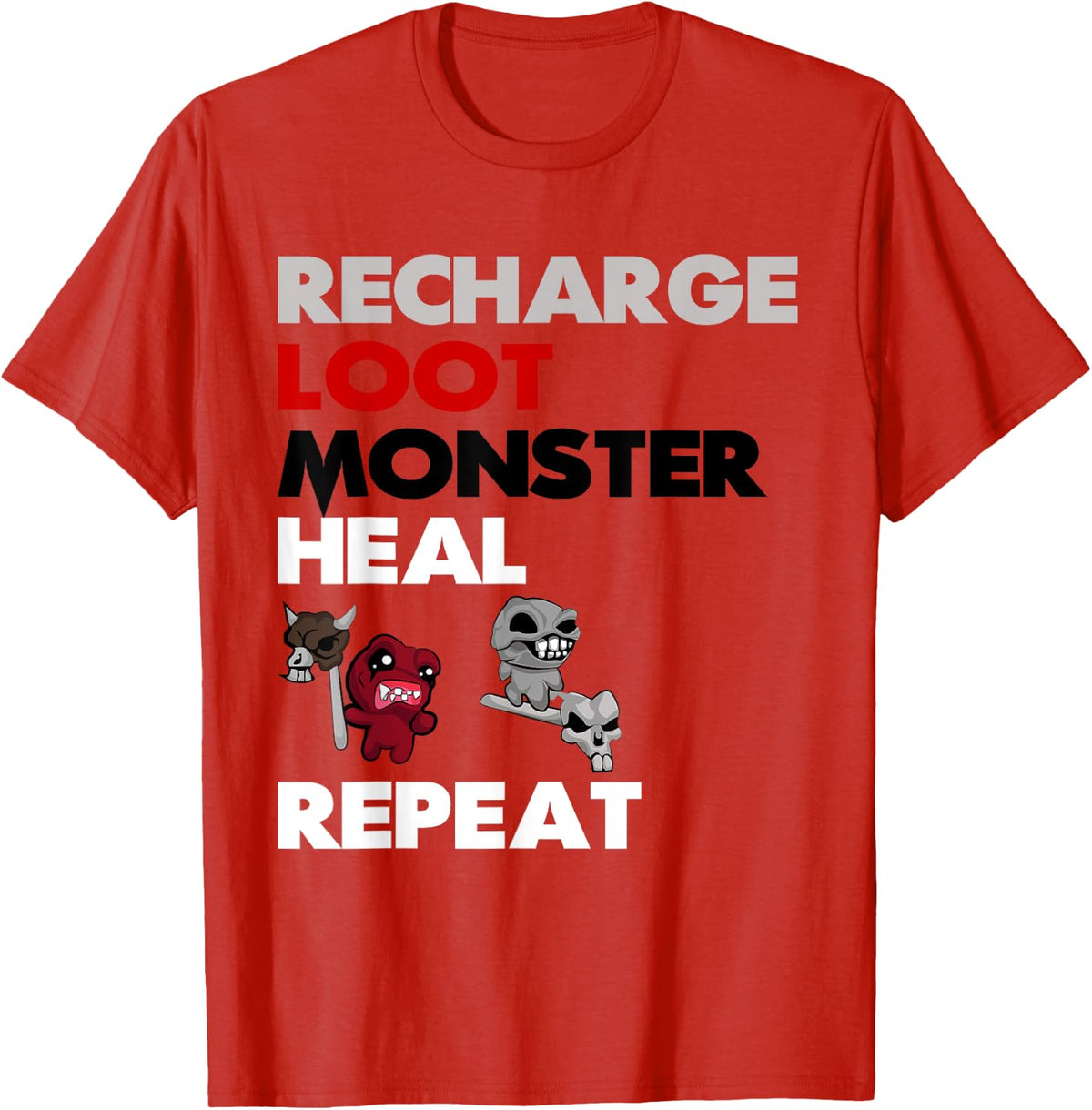 The Binding of Isaac Repeat - Board Game Clothing T-Shirt - Red