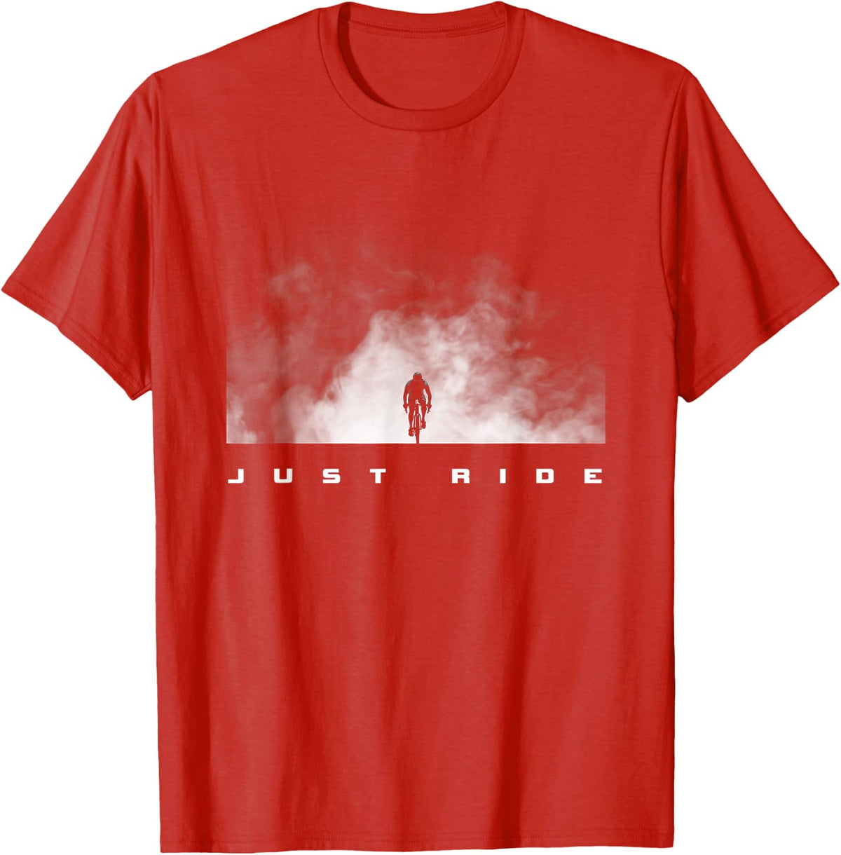 Road Biking Bicycle Cycling T-Shirt Tee For Cyclists And Bike Riders - Red