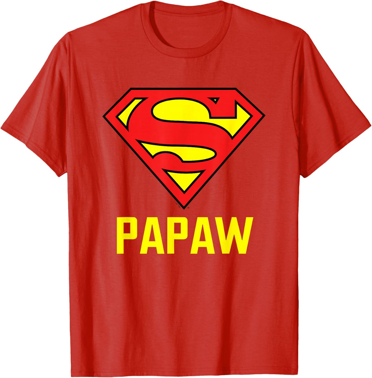 Superman Super Papaw T-Shirt - Red