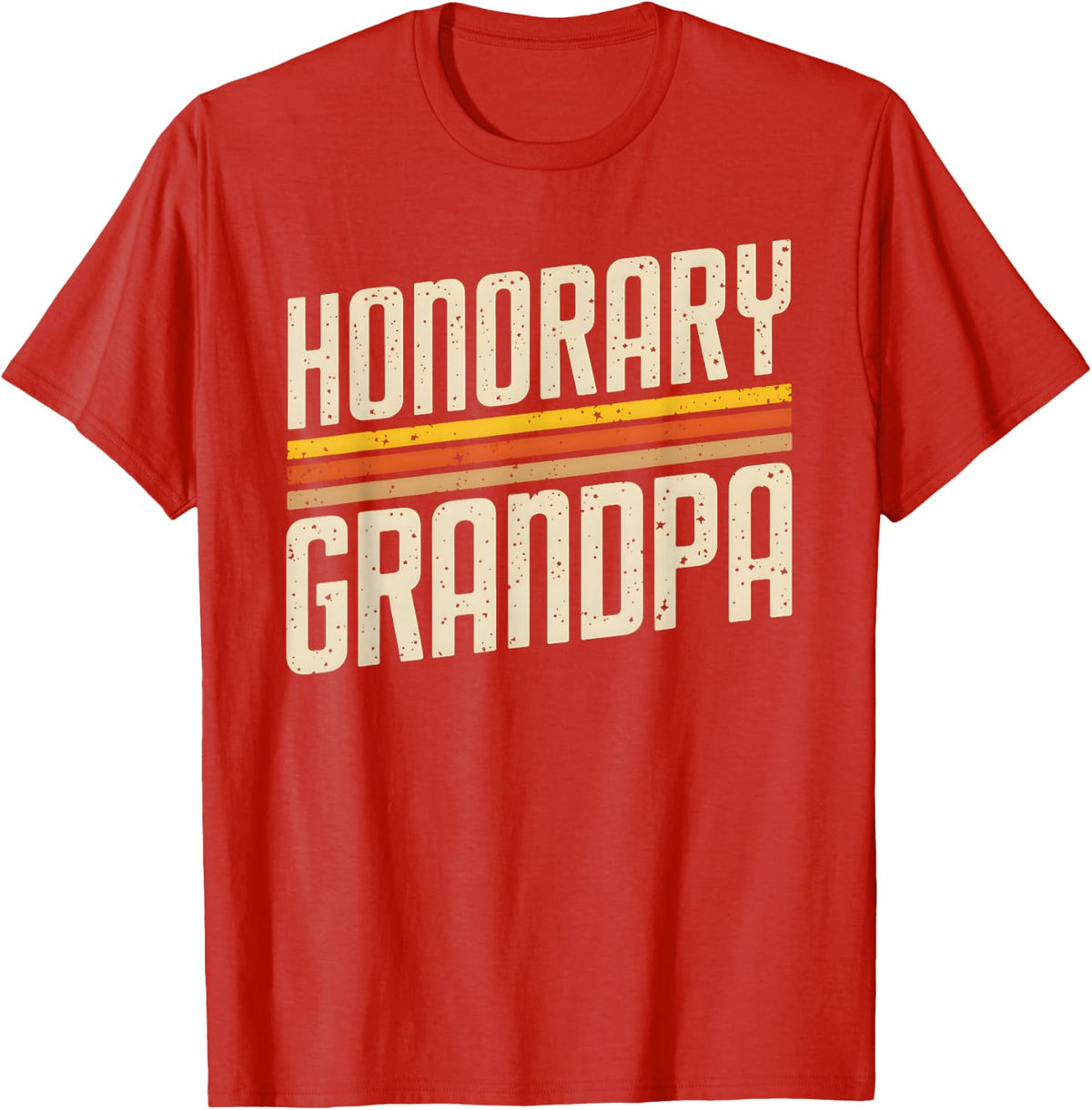 Retro Honorary Grandpa T-Shirt - Red