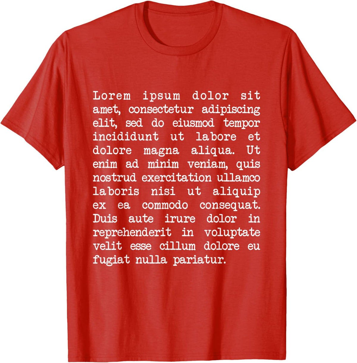 Lorem Ipsum Graphic Design T-Shirt For Web Designers Copywriters Funny Tee - Red