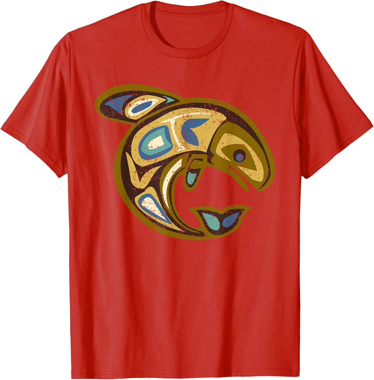 Native American Totem ORCA Killer Whale 2 T-Shirt T-Shirt - Red