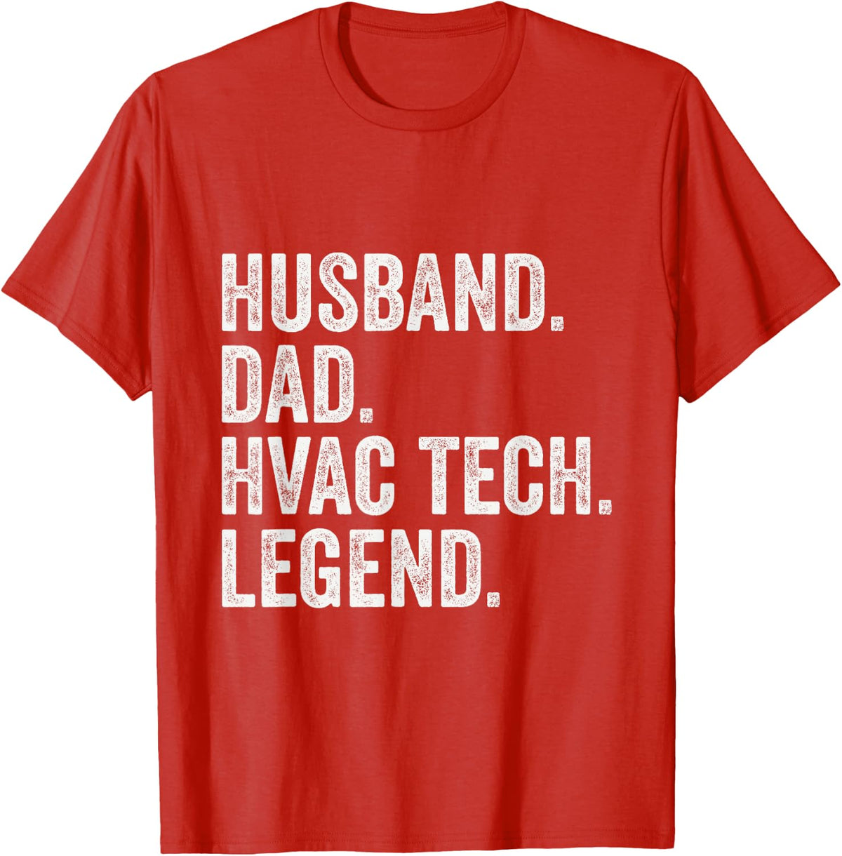 Husband Dad HVAC Tech Legend Retro Vintage T-Shirt - Red