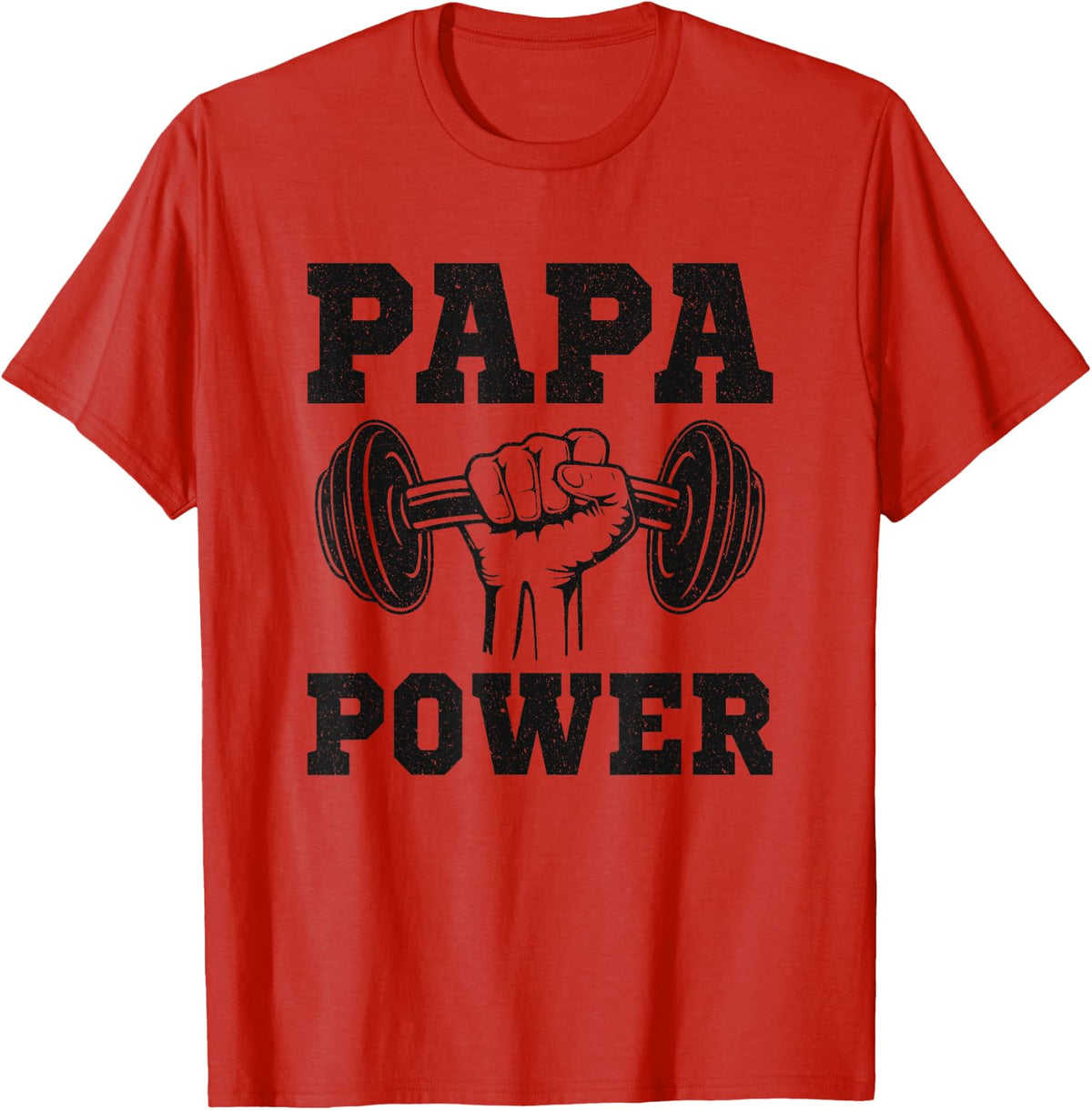 Grandpa Power Gym Lover Papa Workout Fitness T-Shirt - Red