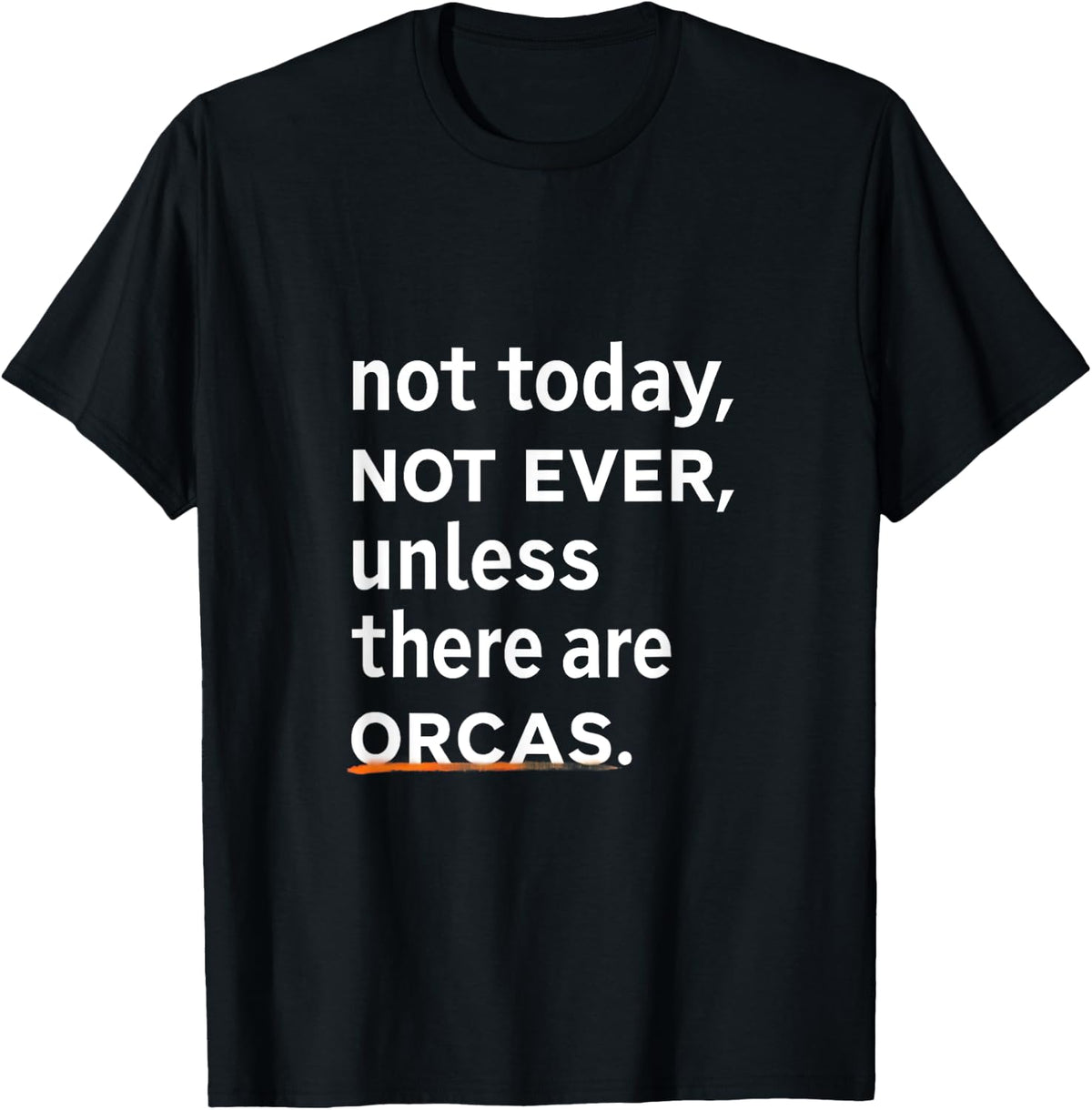 Orca Addict Funny Whale Minimalist Marine Humor T-Shirt - Black