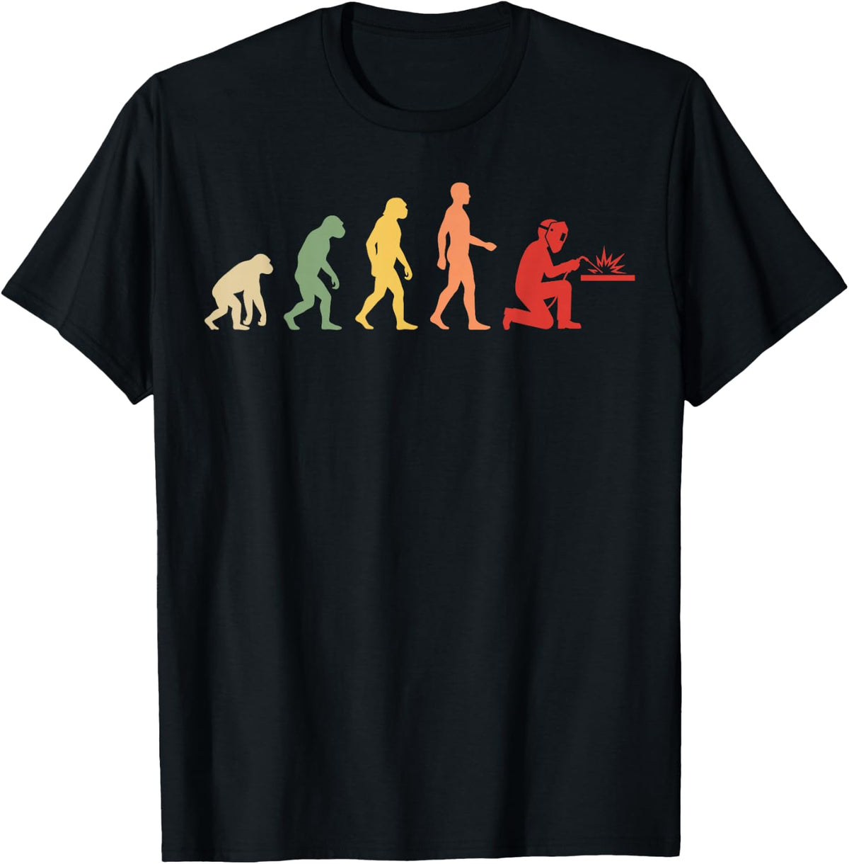 Vintage Evolution Welder Welding Metalworker Metal Weld Tee T-Shirt - Black