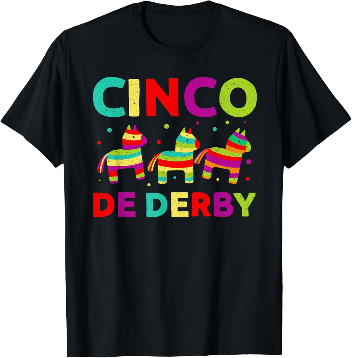 Funny Horse Racing Vintage Cinco De Derby KY Derby Horse T-Shirt - Black
