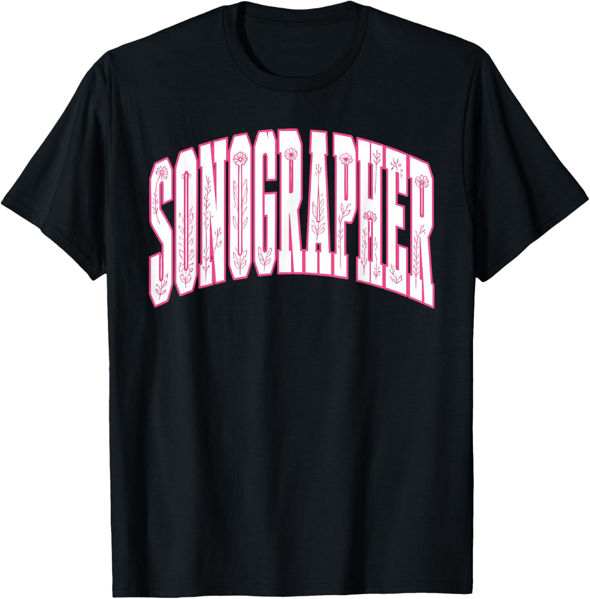 Sonographer Art for Men Women RDMS Ultrasound Sonographer T-Shirt - Black