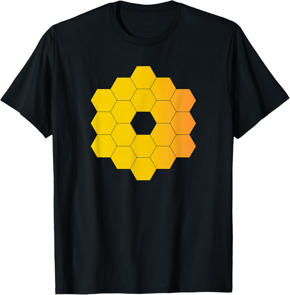 Webb Space Telescope Mirror Design Science Universe JWST T-Shirt - Black