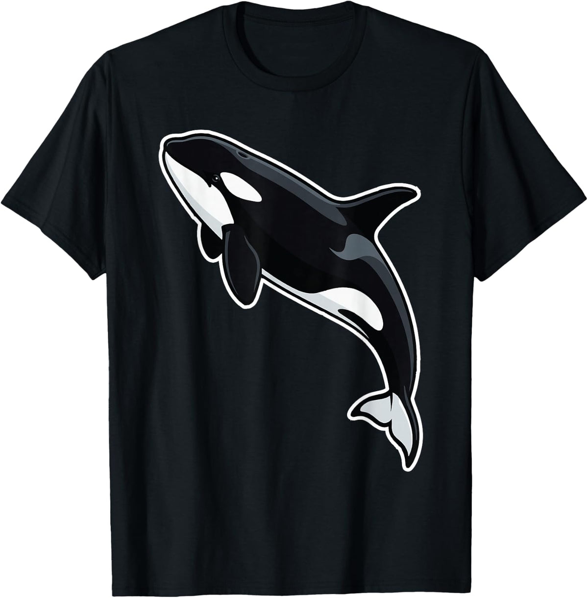 Orca Whale Ocean Wildlife Marine Animal Design T-Shirt - Black