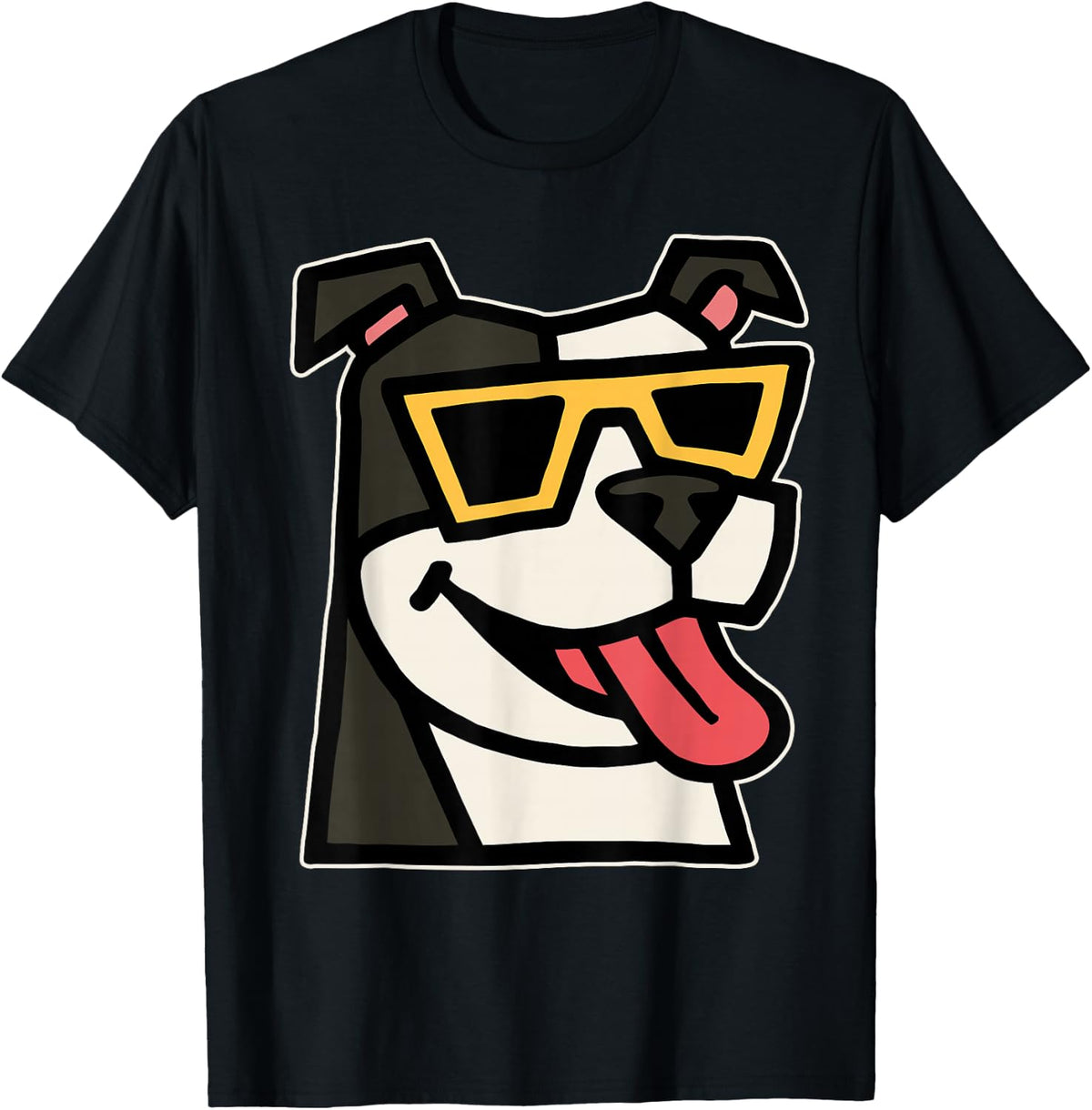 American Staffordshire Terrier Dog Lover Sunglasses T-Shirt - Black