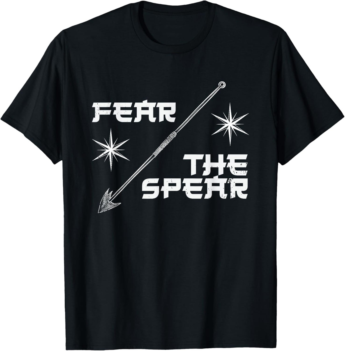 Fear The Spears Spearfishing Diver T-Shirt - Black