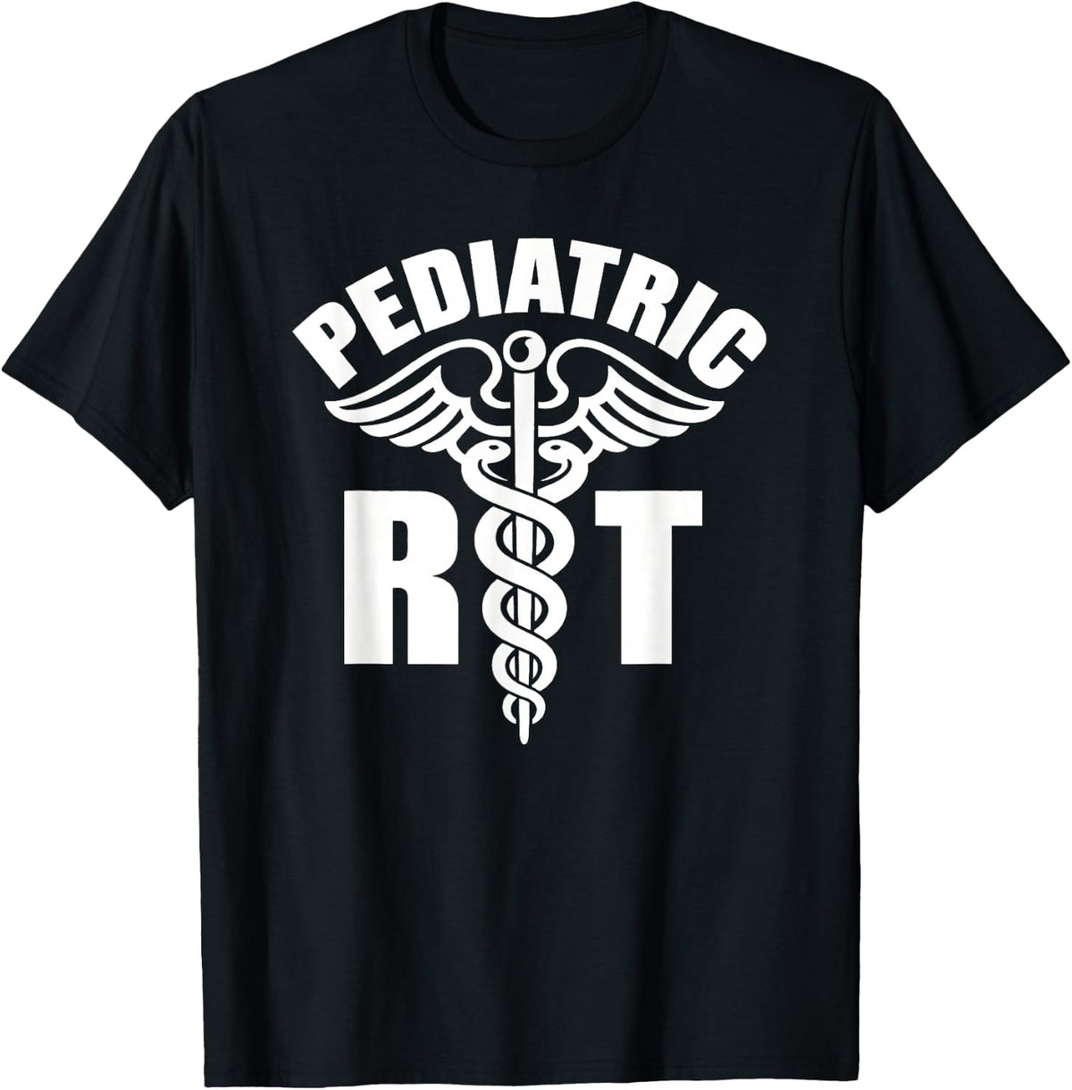 Pediatric RT Winged Caduceus Respiratory Care T-Shirt - Black