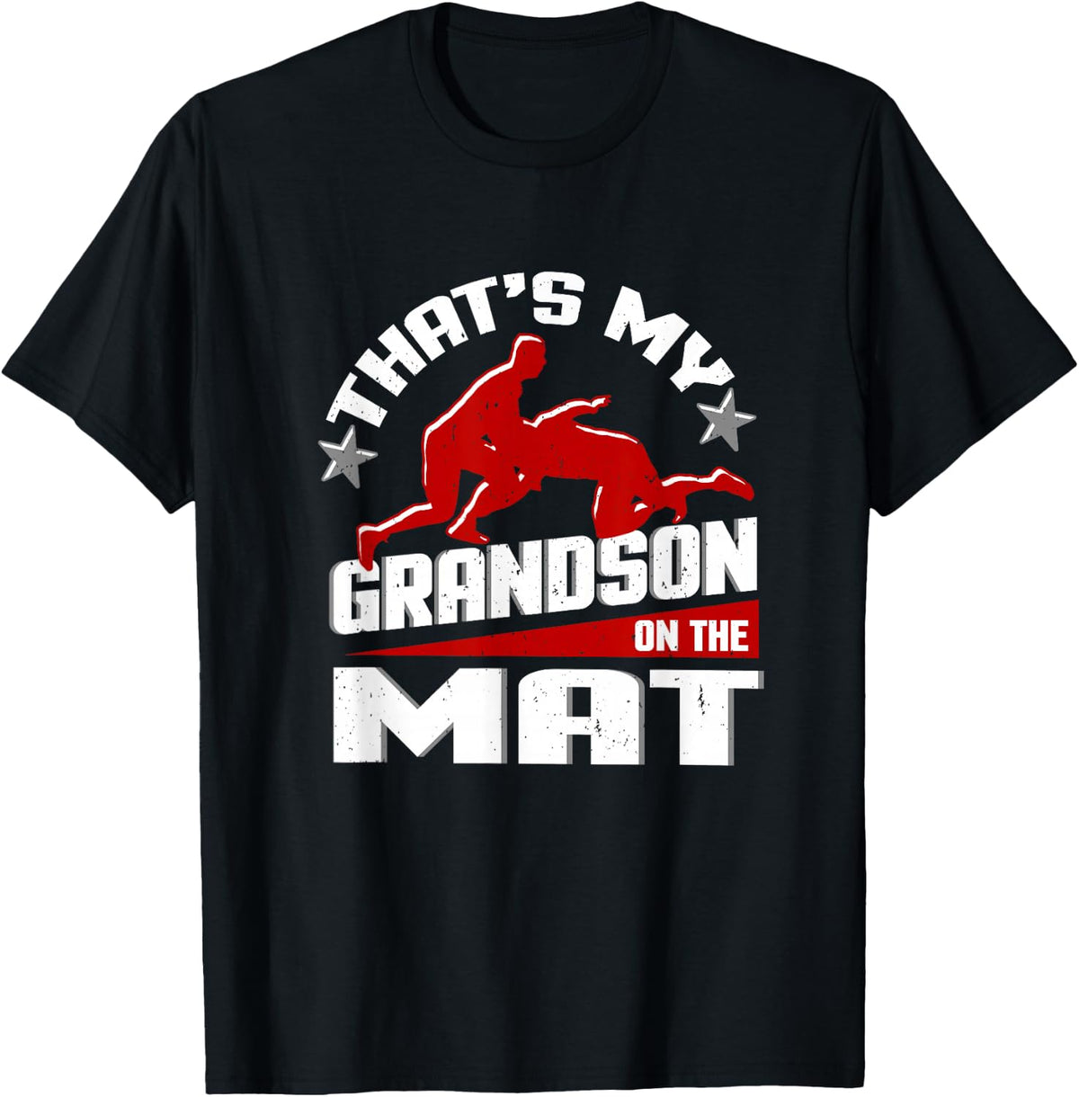 Wrestling Grandma Grandpa Shirt Wrestle Season TShirt Gift T-Shirt - Black