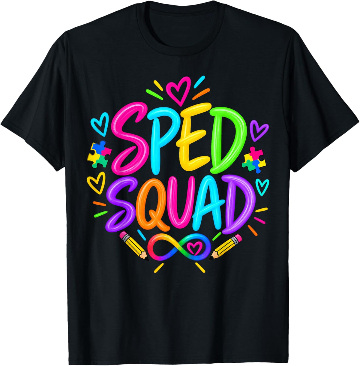 Sped Squad Special Education T-Shirt - Black