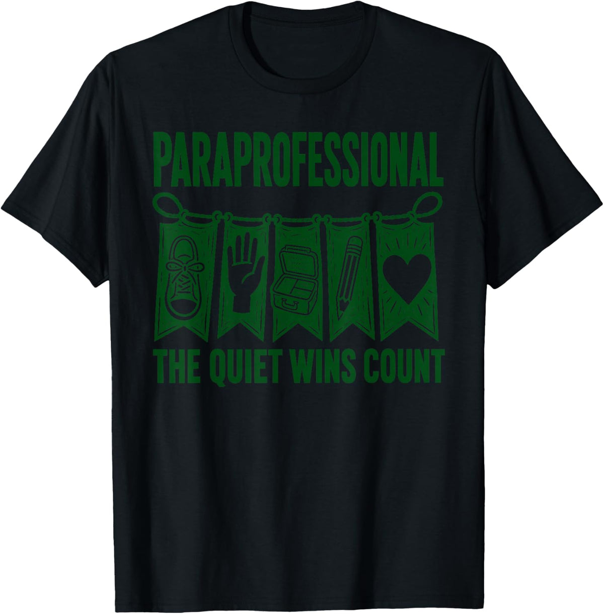 Paraprofessional the Quiet Wins Count Sped T-Shirt - Black