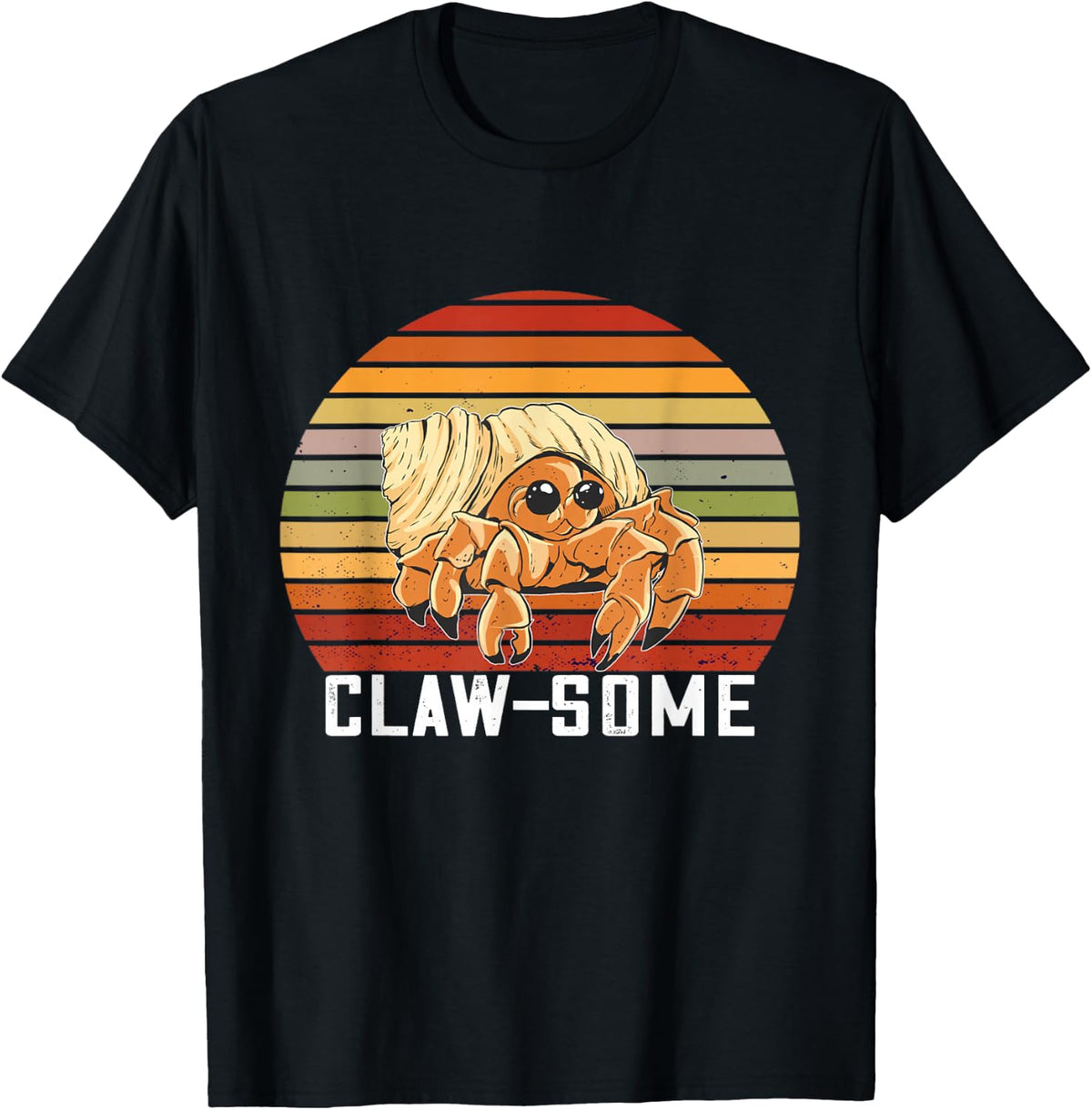 Hermit Crab Retro Awesome Claw Sea Animals Tee Hermit Crab Lover T-Shirt - Black