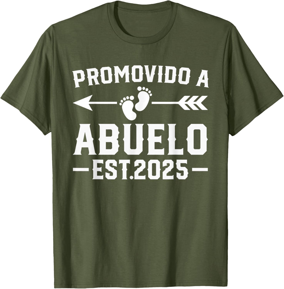 Promovido a Abuelo 2025, Spanish Grandpa Promoted to Abuelo T-Shirt - Olive Green