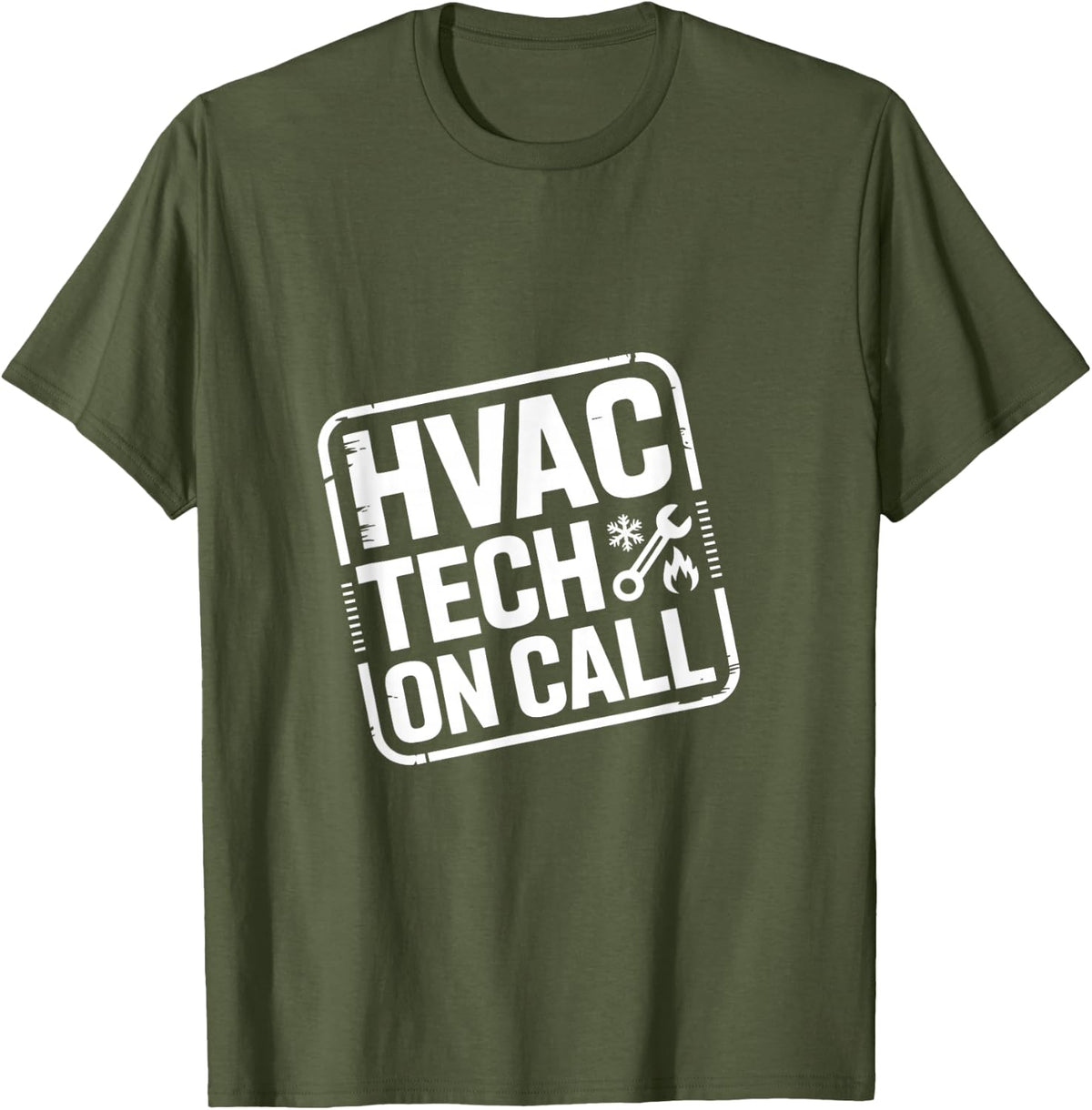 HVAC Technician Ductwork Hands-On Pros T-Shirt - Olive Green