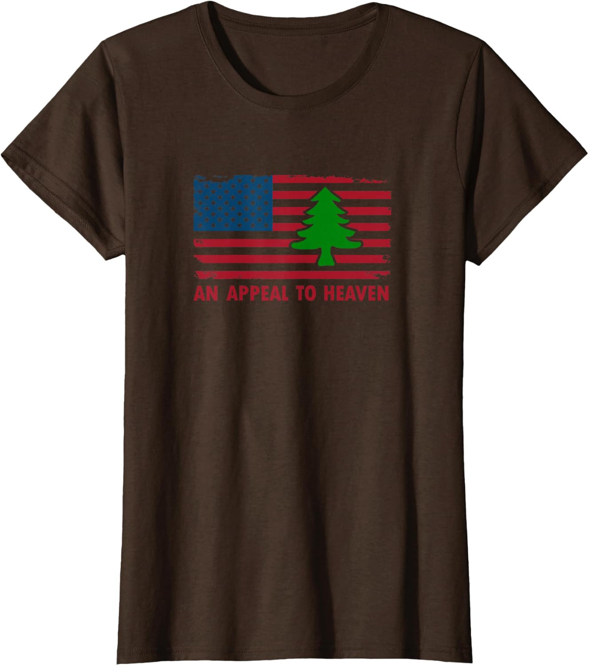 an appeal to heaven revolution historical patriotic USA flag T-Shirt - Brown