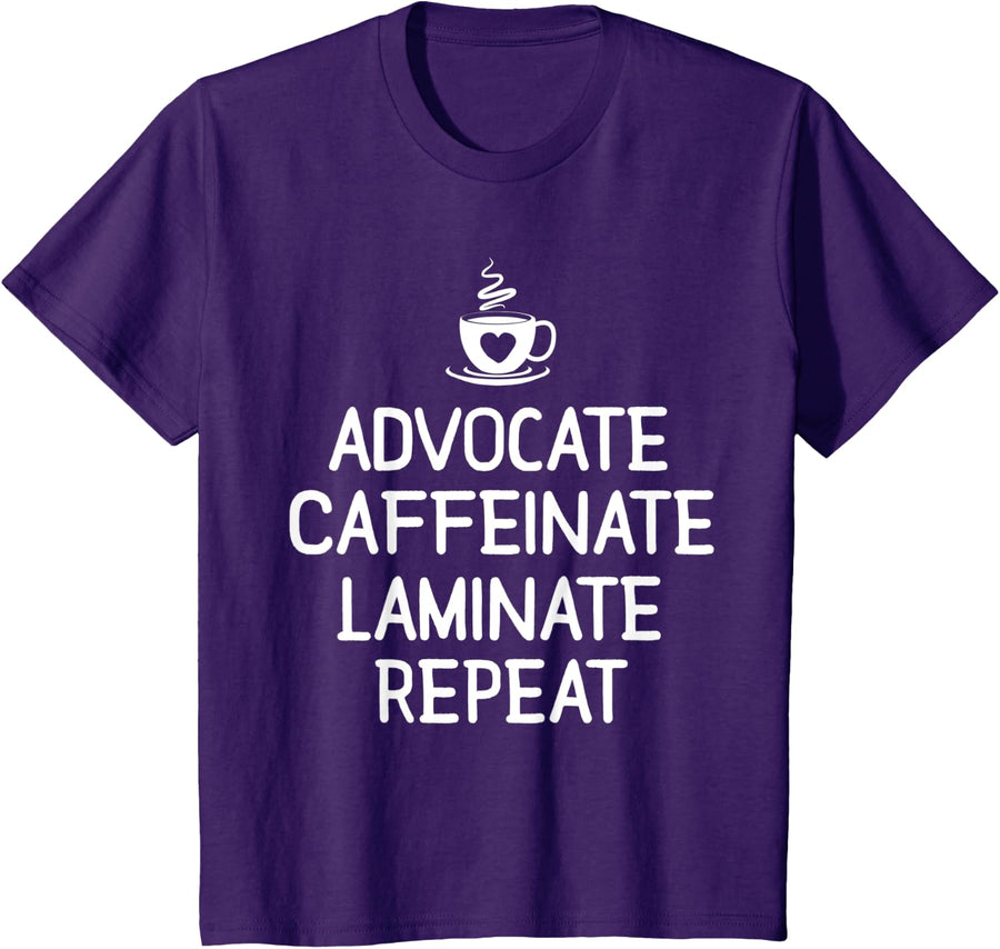 Special Education Teacher Shirt Advocate Coffee SPED Gift T-Shirt - Purple