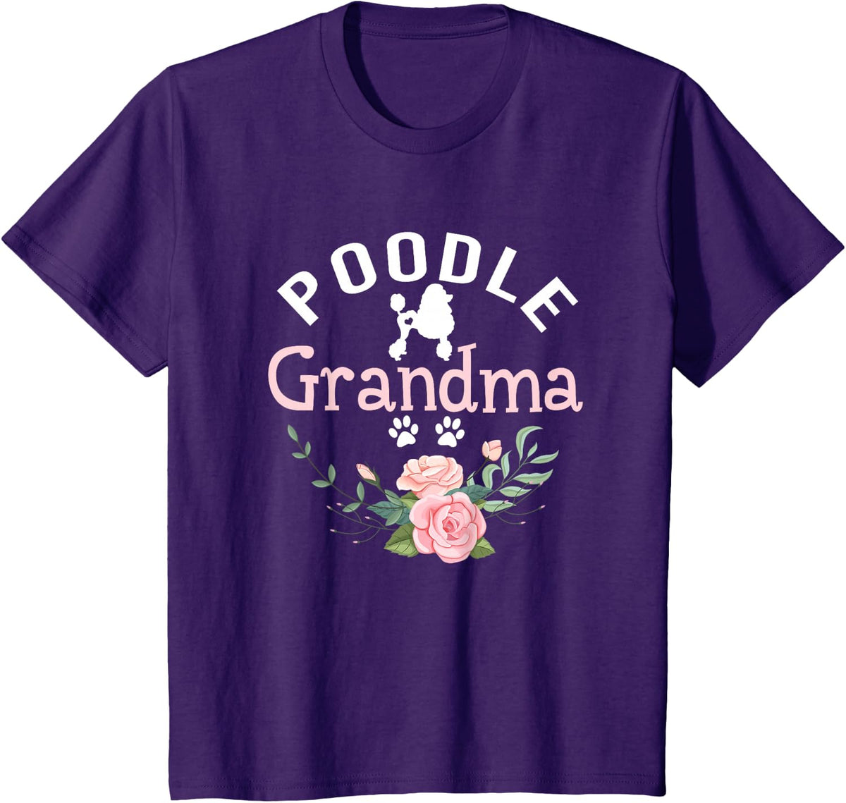 Poodle Grandma Gifts Womens Mom Poodle Dog Lover Christmas T-Shirt - Purple