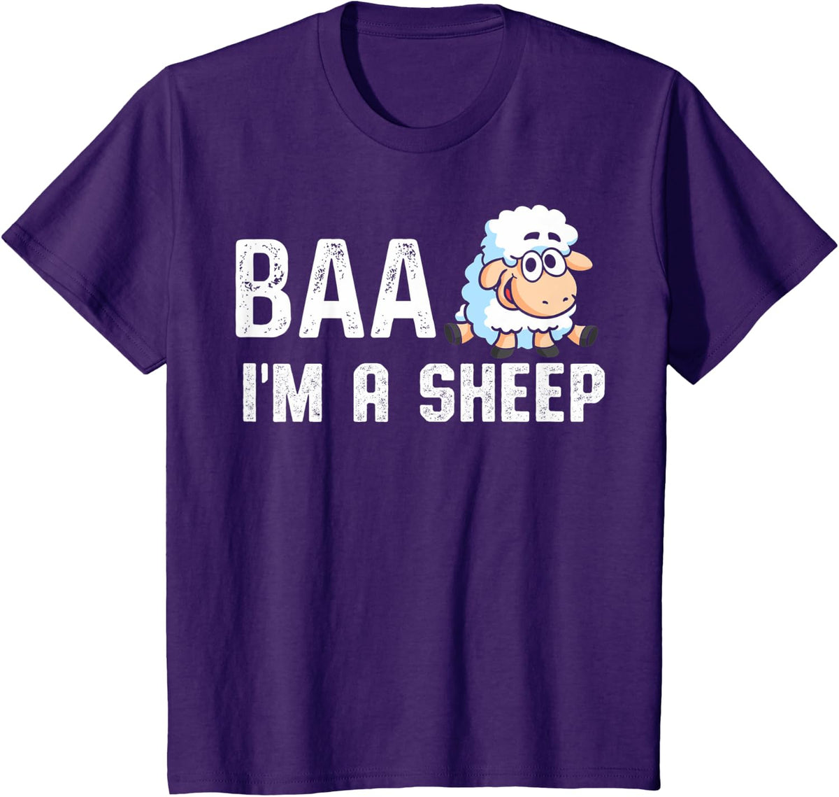 Baa Sheep Costume Baa I'm A Sheep Farmers Sheep Lovers T-Shirt - Purple
