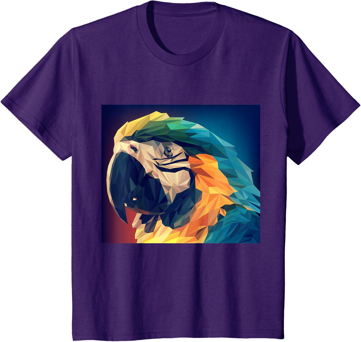 Parrot Macaw Bird Lover Colorful Large Tropical Birds T-Shirt - Purple