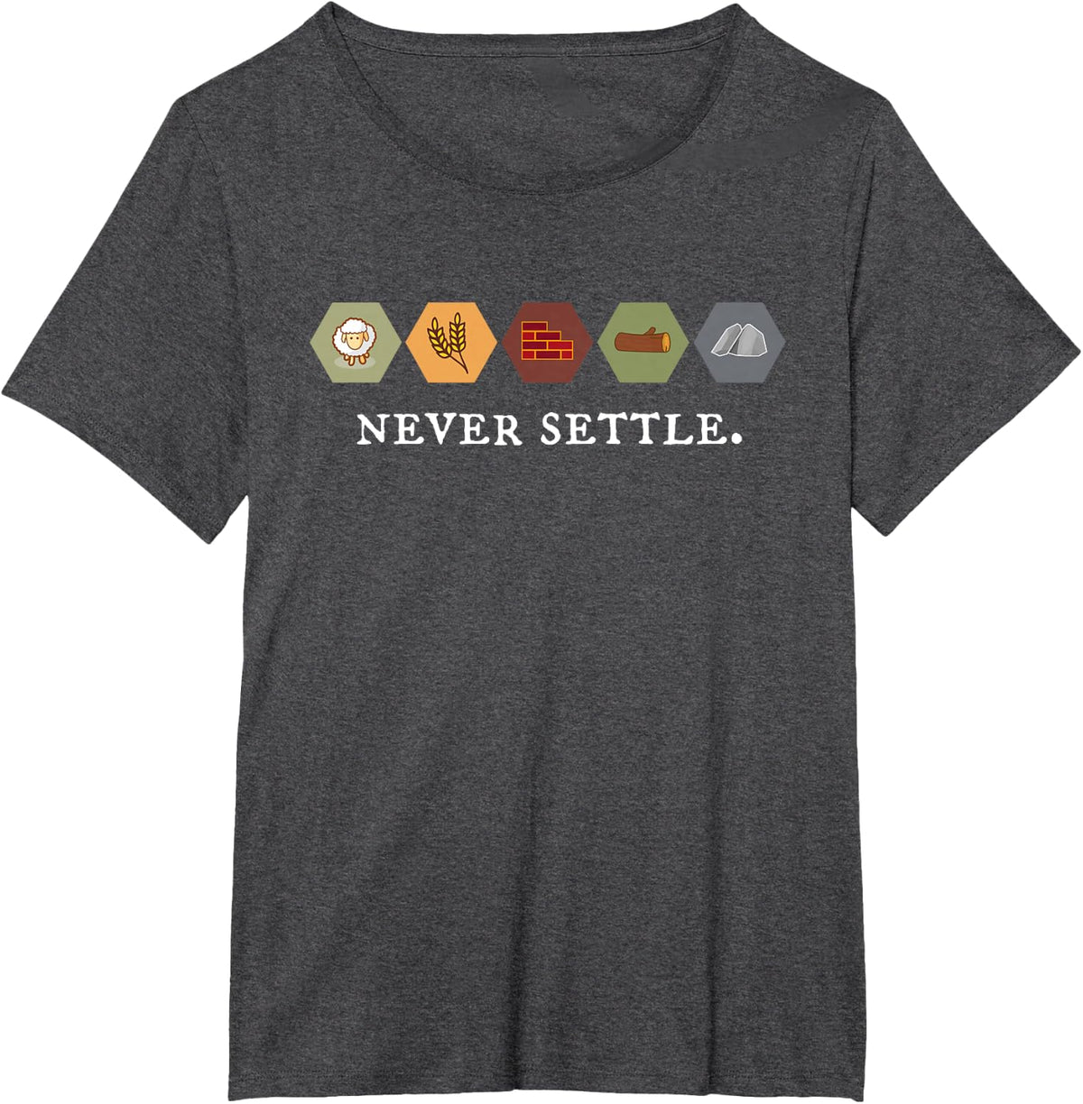 Never Settle Board Games Shirt T-Shirt - Dark Heather Grey