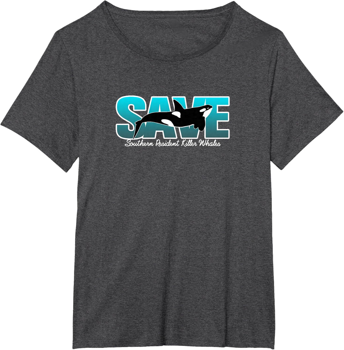 Save Southern Resident Killer Whale Orca Conservation T-Shirt - Dark Heather Grey