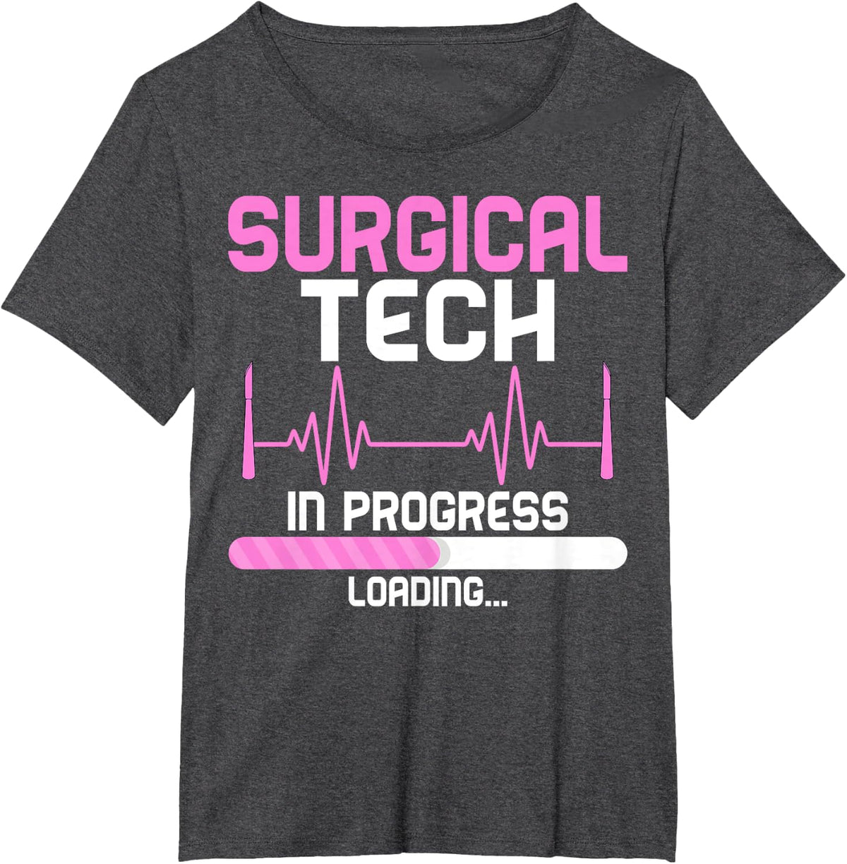 Surgical Tech Loading Medical Student Future Technologist T-Shirt - Dark Heather Grey