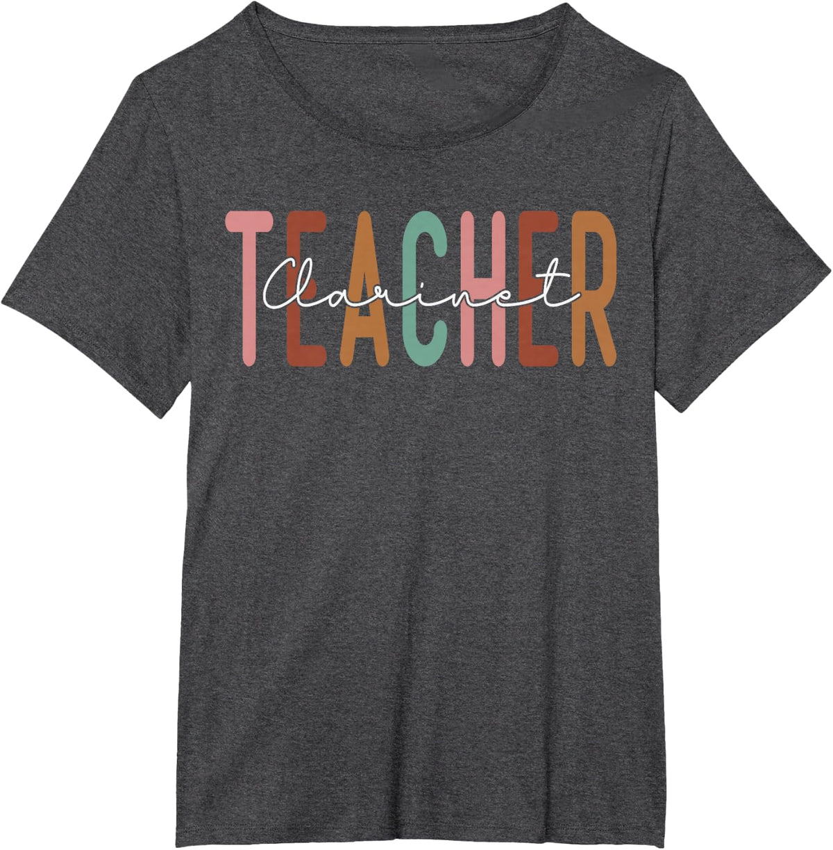 Clarinet Teacher Retro Back to School Women Vintage T-Shirt - Dark Heather Grey