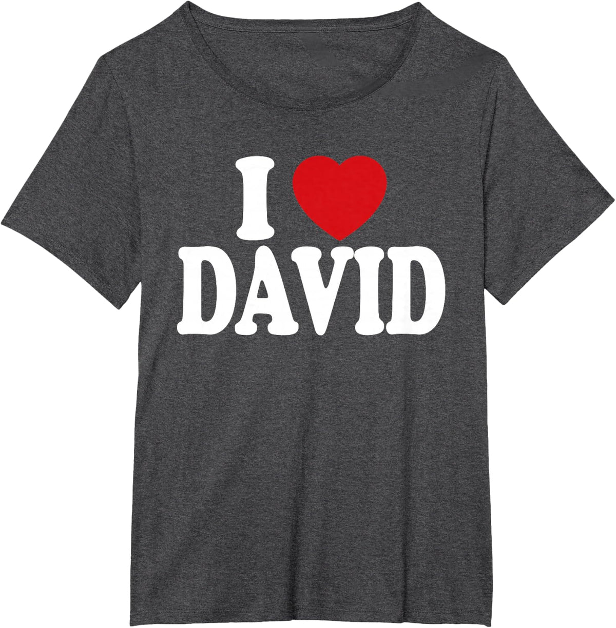 I HEART LOVE DAVID T-Shirt - Dark Heather Grey