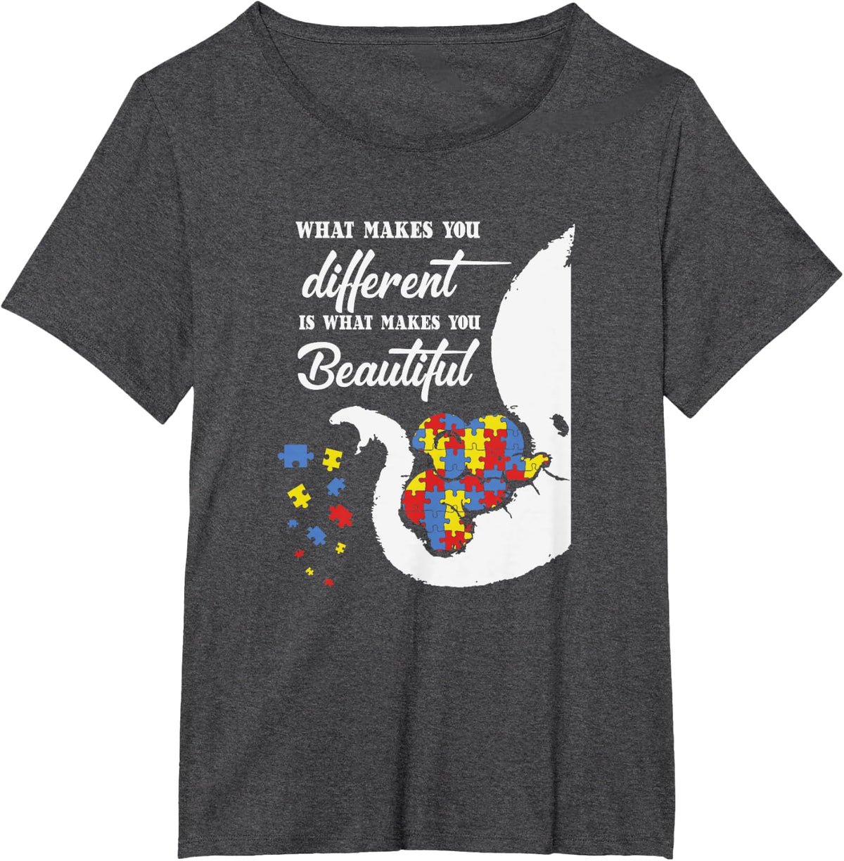 What Makes You Different is What Makes You Beautif T-Shirt - Dark Heather Grey
