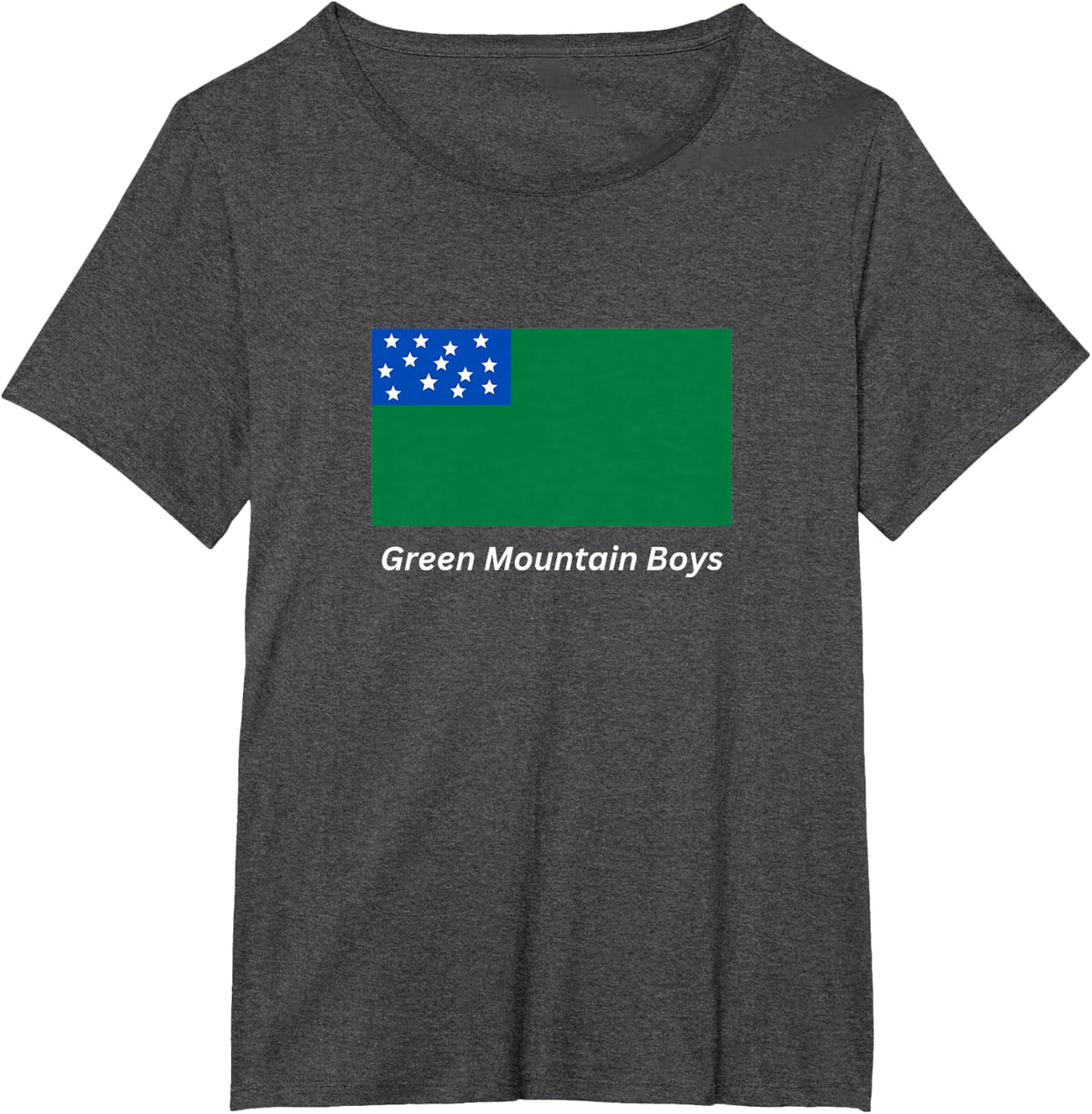 Green Mountain Boys Shirt Vermont Flag Republic T-Shirt - Dark Heather Grey