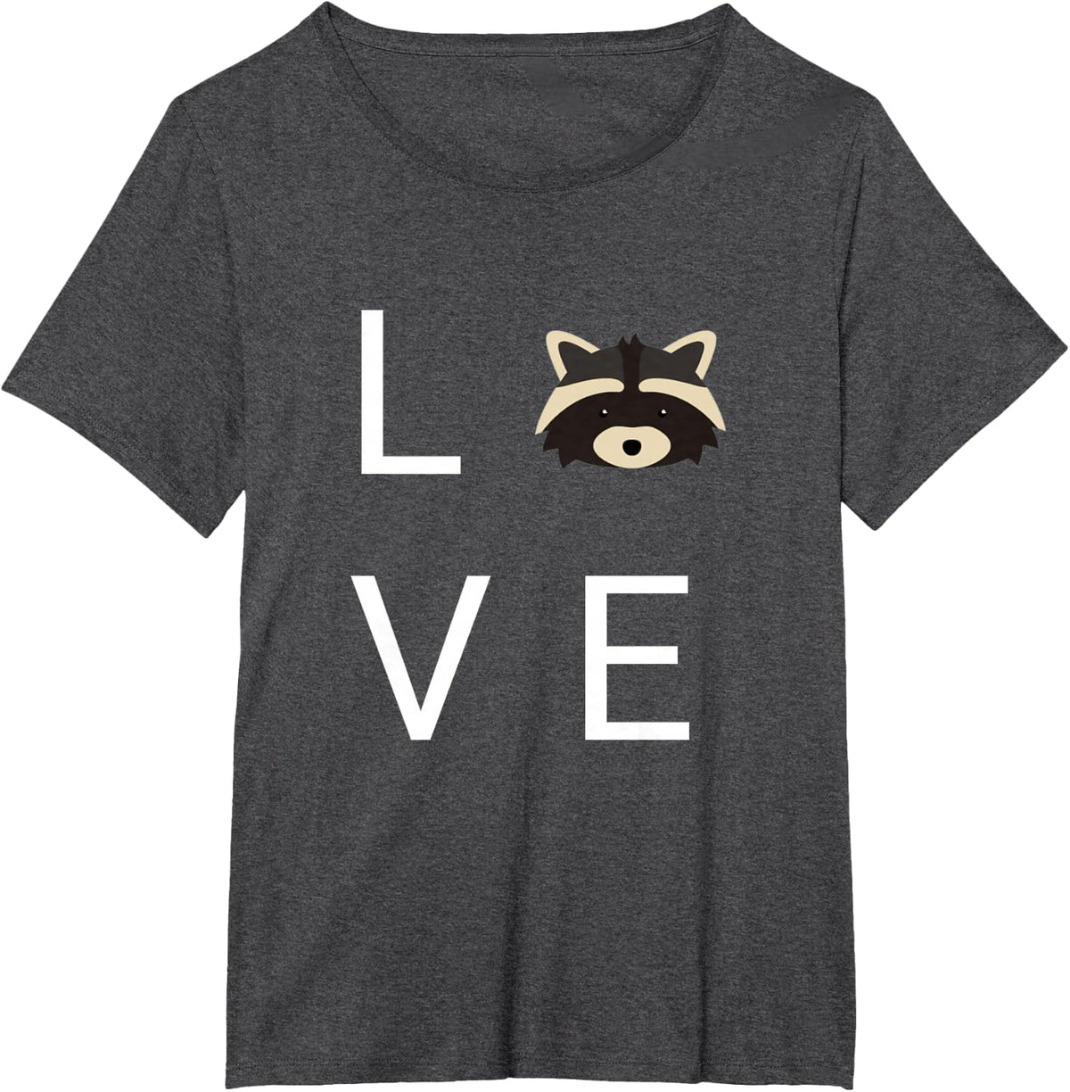 Raccoon Love - Trash Panda T-Shirt - Dark Heather Grey