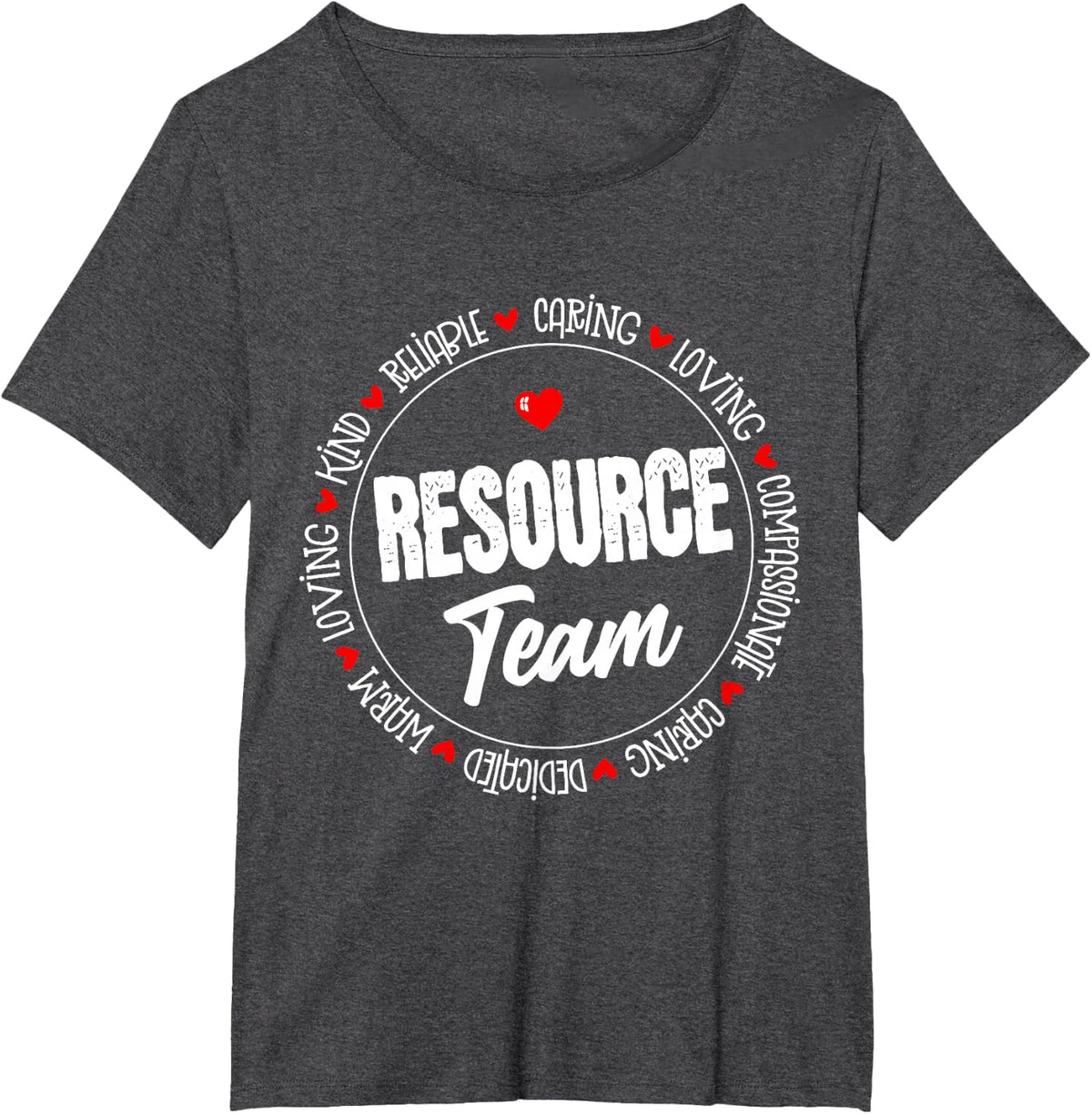 Matching Resource Team Teacher Love Teach Inspire Team Squad T-Shirt - Dark Heather Grey