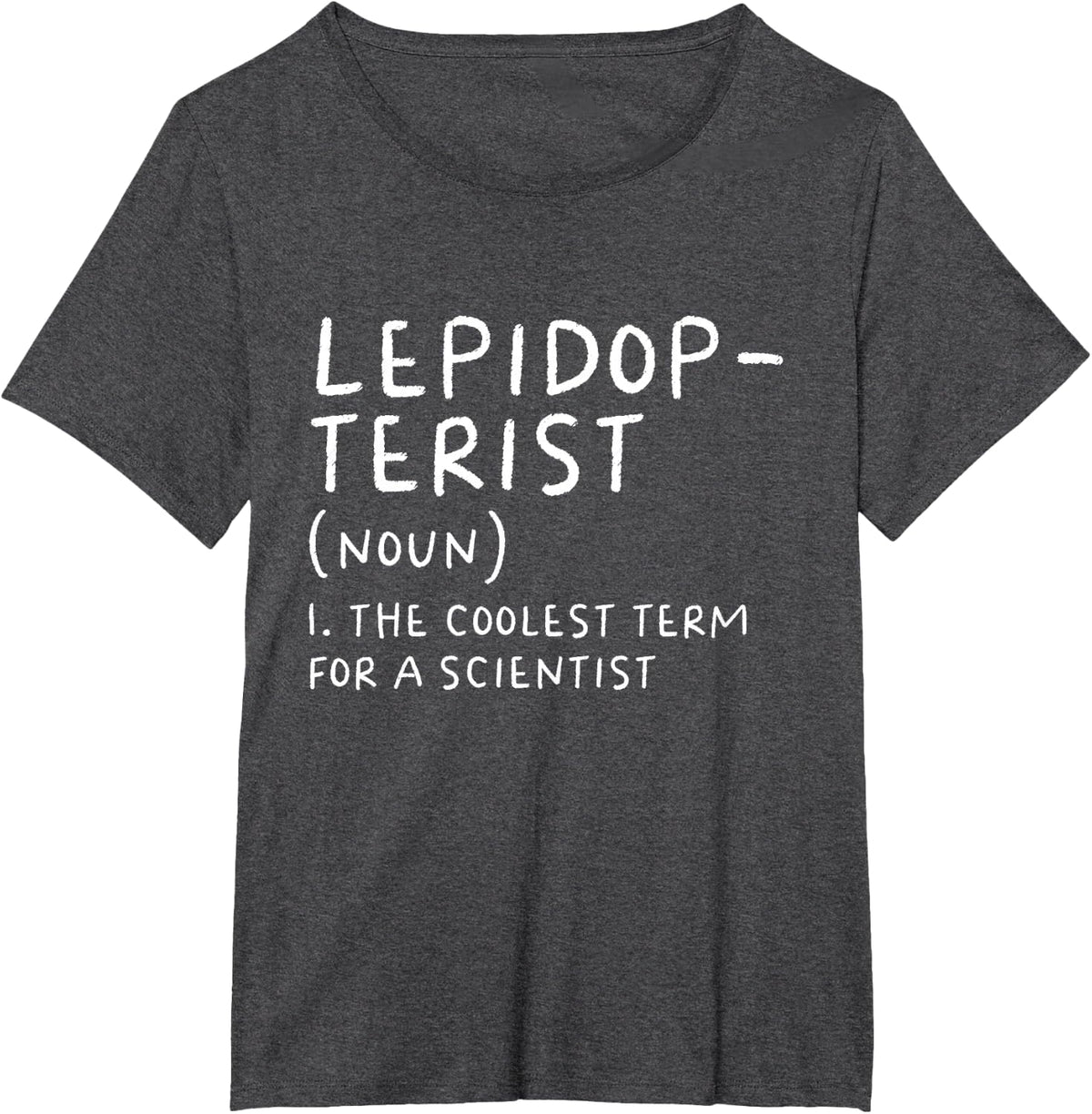 Lepidopterist Definition Funny Scientist Science Teacher T-Shirt - Dark Heather Grey