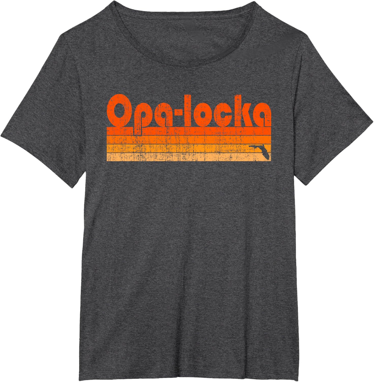 Opa-locka, Florida Retro 80s Style T-Shirt - Dark Heather Grey