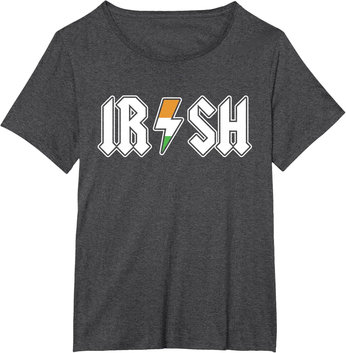Irish Rock And Roll St Patrick's Day Outfit Retro Music Band T-Shirt - Dark Heather Grey