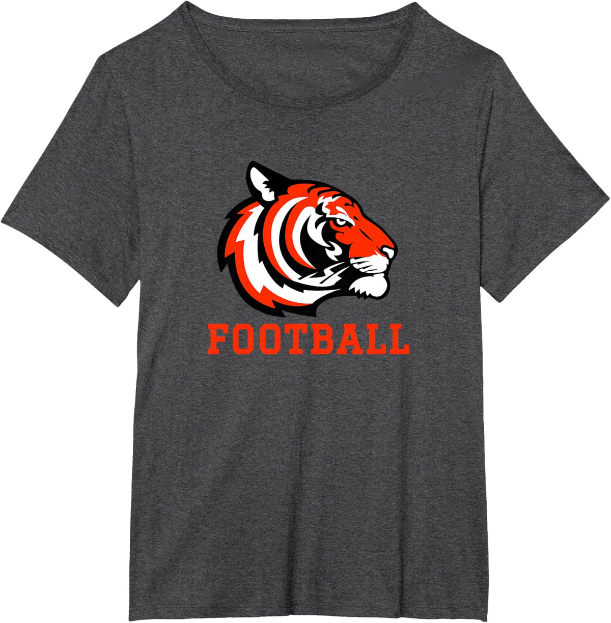 East Tigers Football T-Shirt - Dark Heather Grey